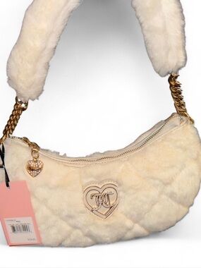Juicy Couture Bag Let's Get Cozy Shoulder Bag in Cream